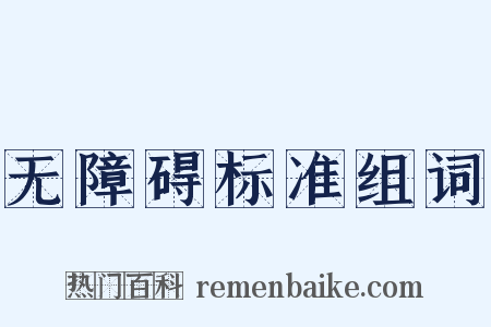 无障碍标准组词是什么意思的图片